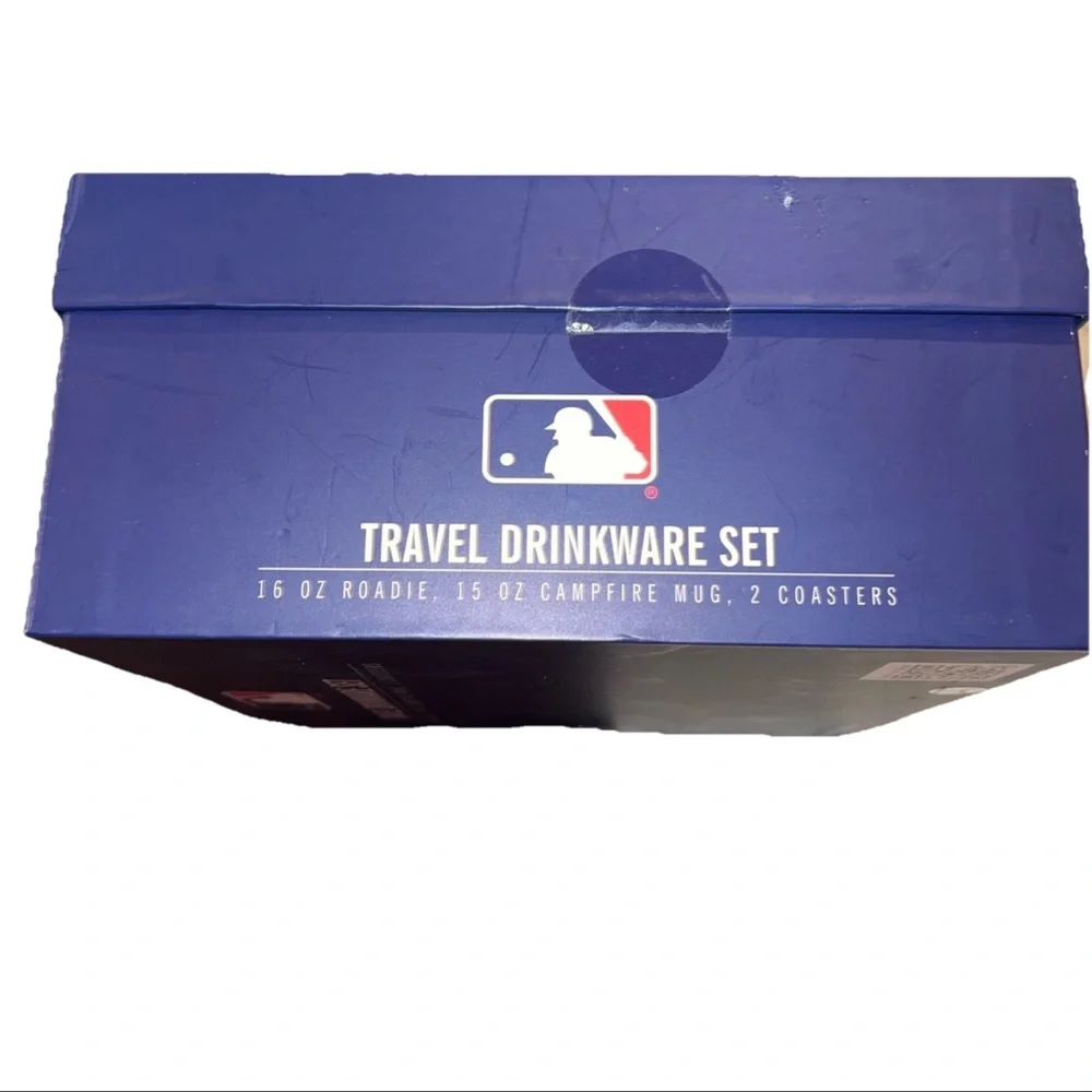 Red Sox Travel Drinkware Set 16 Oz Roadie 15 Oz Campfire Mug Two Coasters
